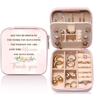 Pink Jewelry Organizer with Inspirational Quote